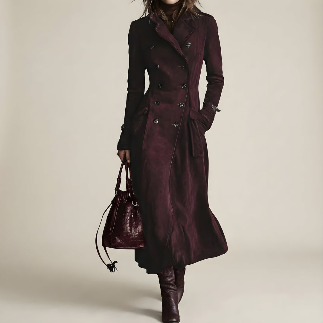 Claudia™ | Trench in Pelle Scamosciata