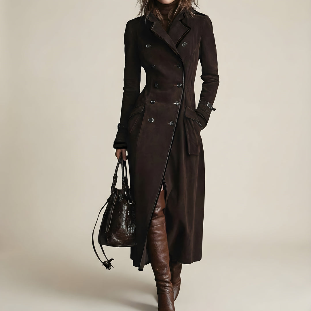Claudia™ | Trench in Pelle Scamosciata