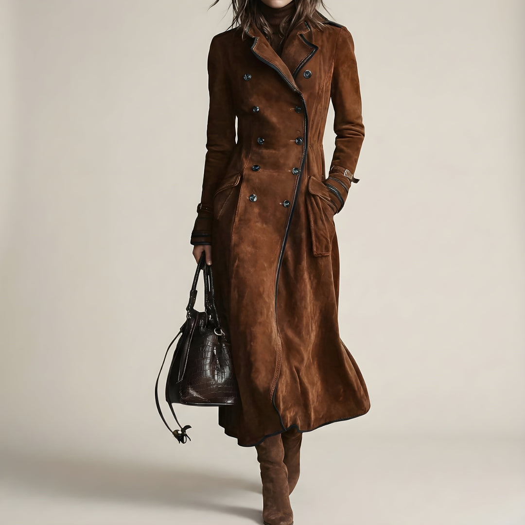 Claudia™ | Trench in Pelle Scamosciata