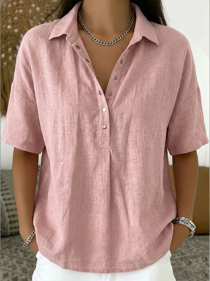 Chiara - Blusa con Colletto e Abbottonatura Frontale