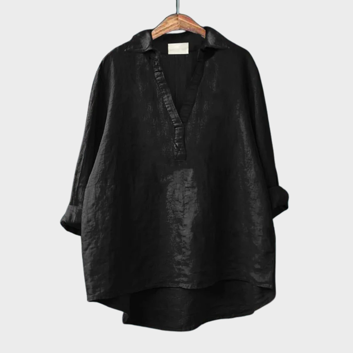 Andrea | Elegante Blusa de Verano de Linho