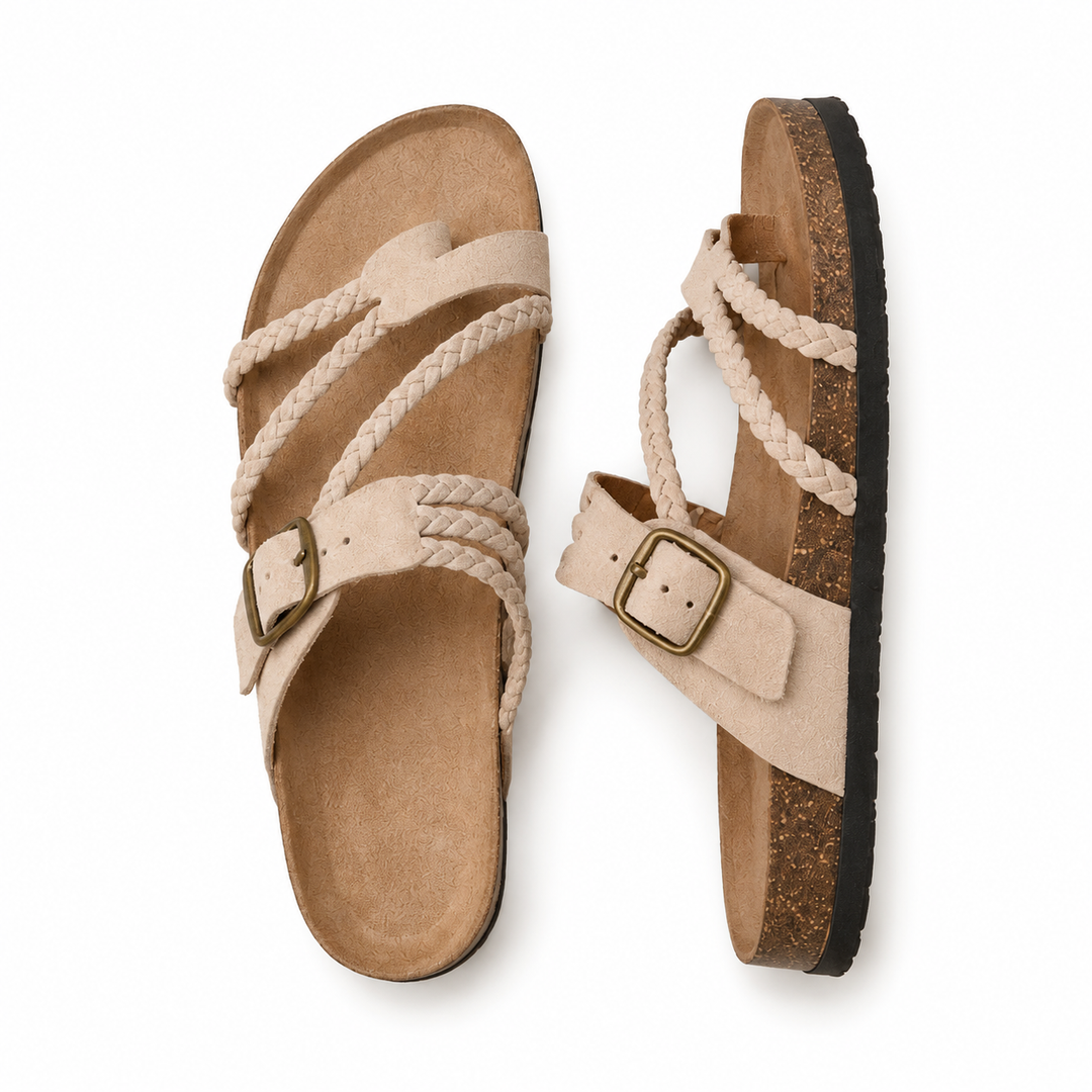 Isabella™ | Sandali Intrecciati Anatomici in Sughero