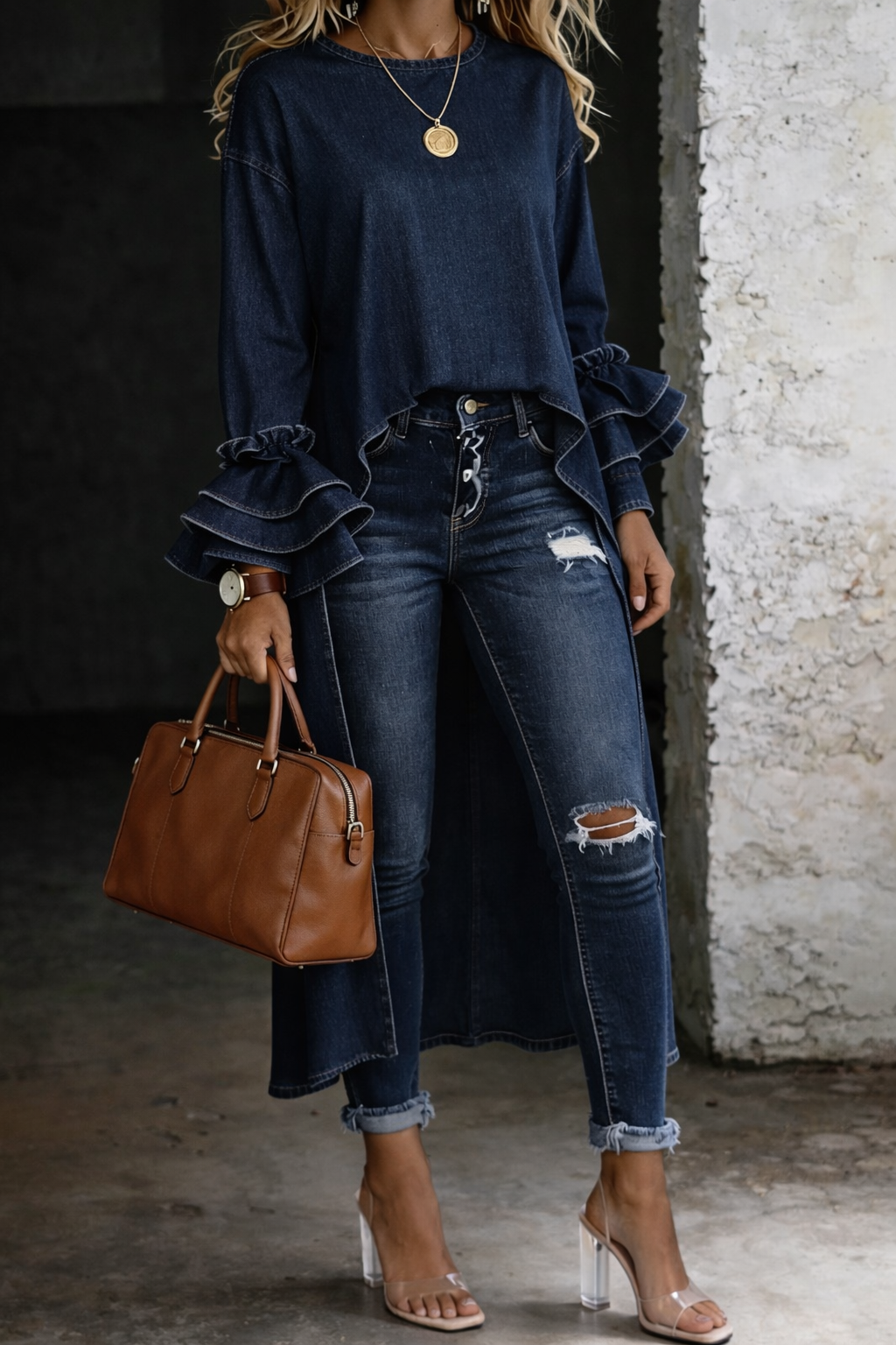 Alessia - Camicia denim casual
