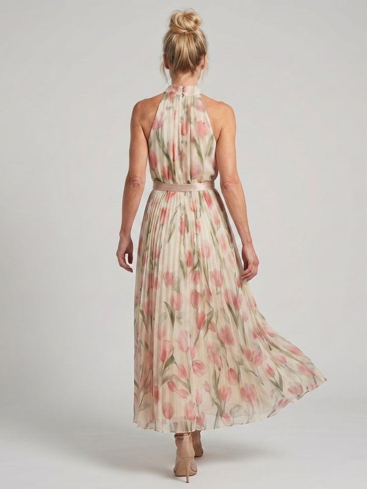 Aurelia™ | Vestito Midi Floreale con Scollo Halter
