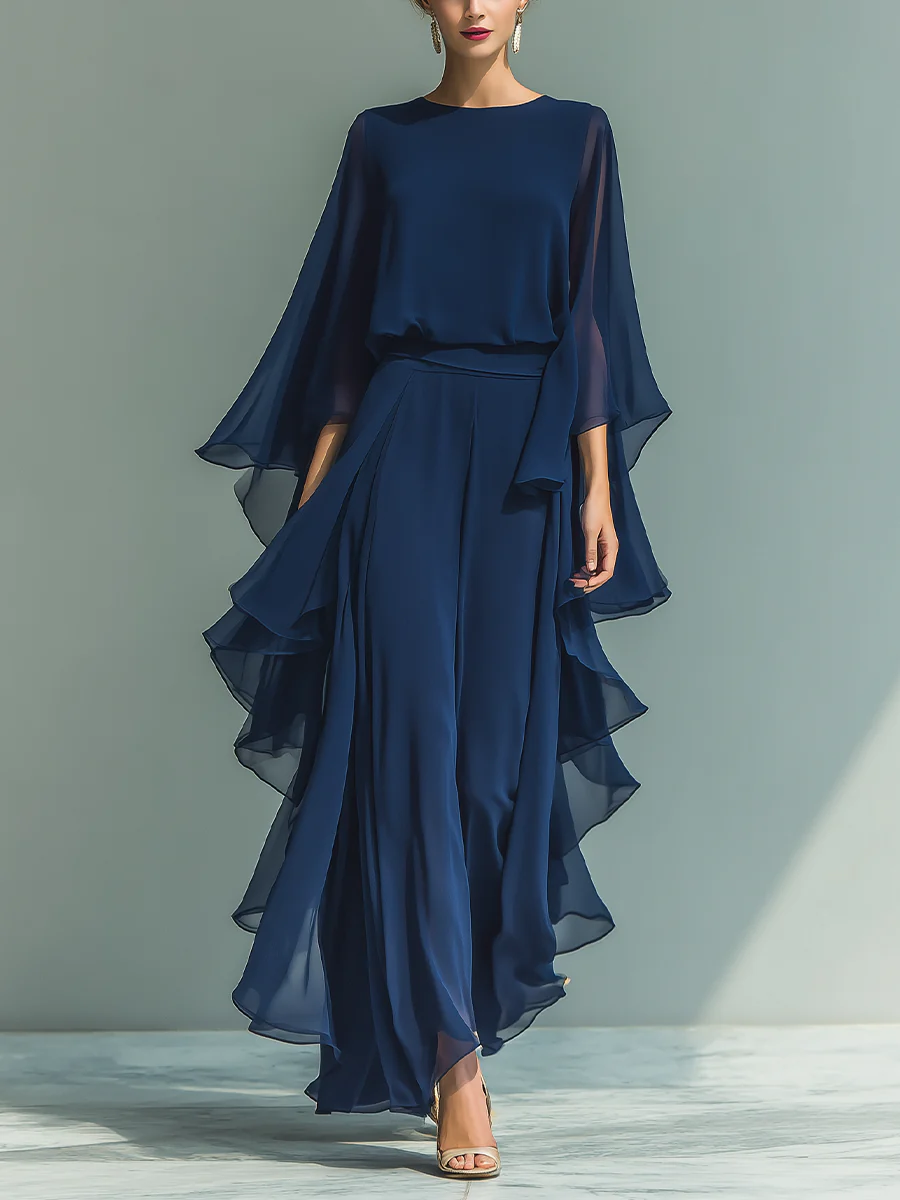 Aurora™ | Coordinato Elegante in Chiffon