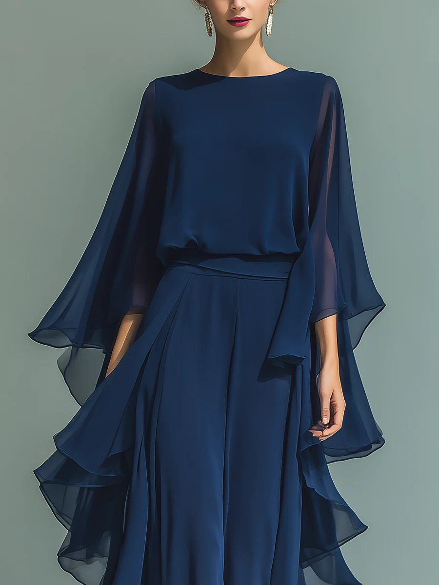 Aurora™ | Coordinato Elegante in Chiffon