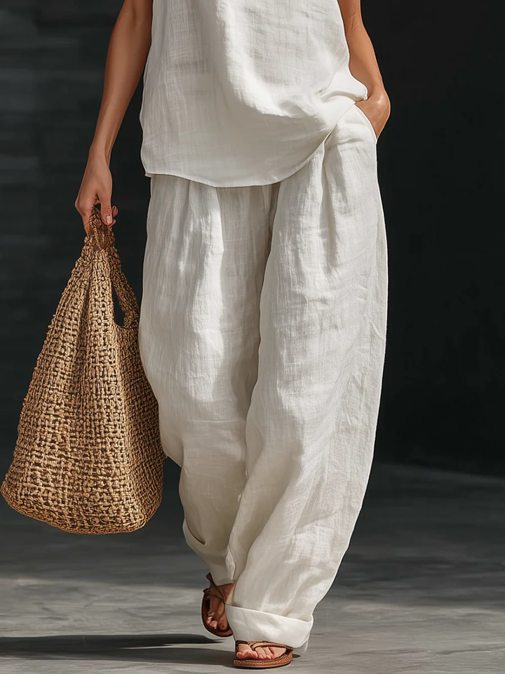 Chiara - Completo senza maniche con pantaloni ampi