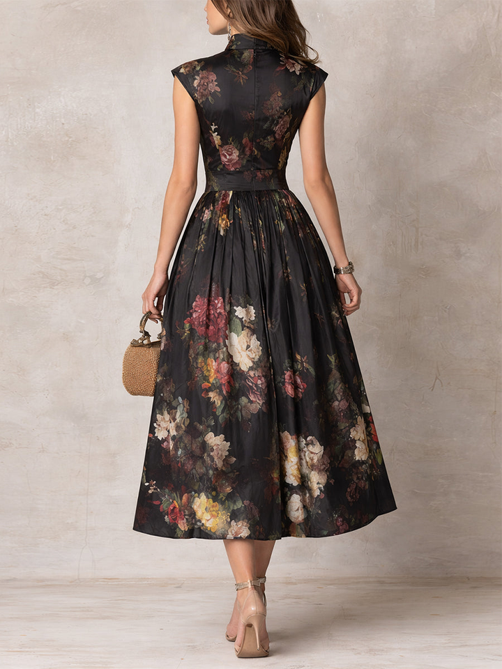 Abito Midi Satin Plissettato