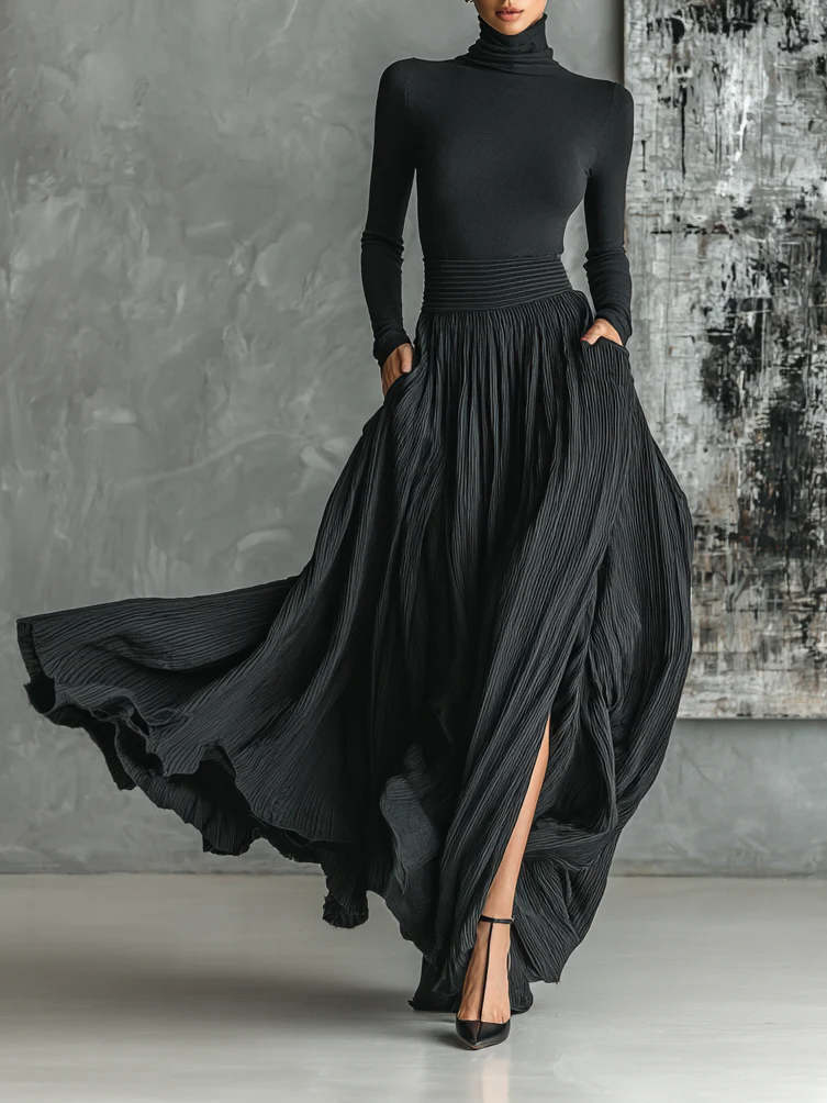 Alice - Completo elegante con gonna plissé
