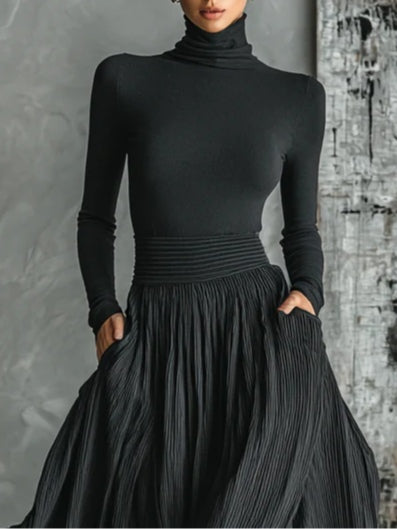Alice - Completo elegante con gonna plissé