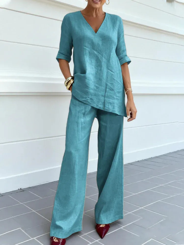 Celina - Ensemble con Top a Maniche Lunghe