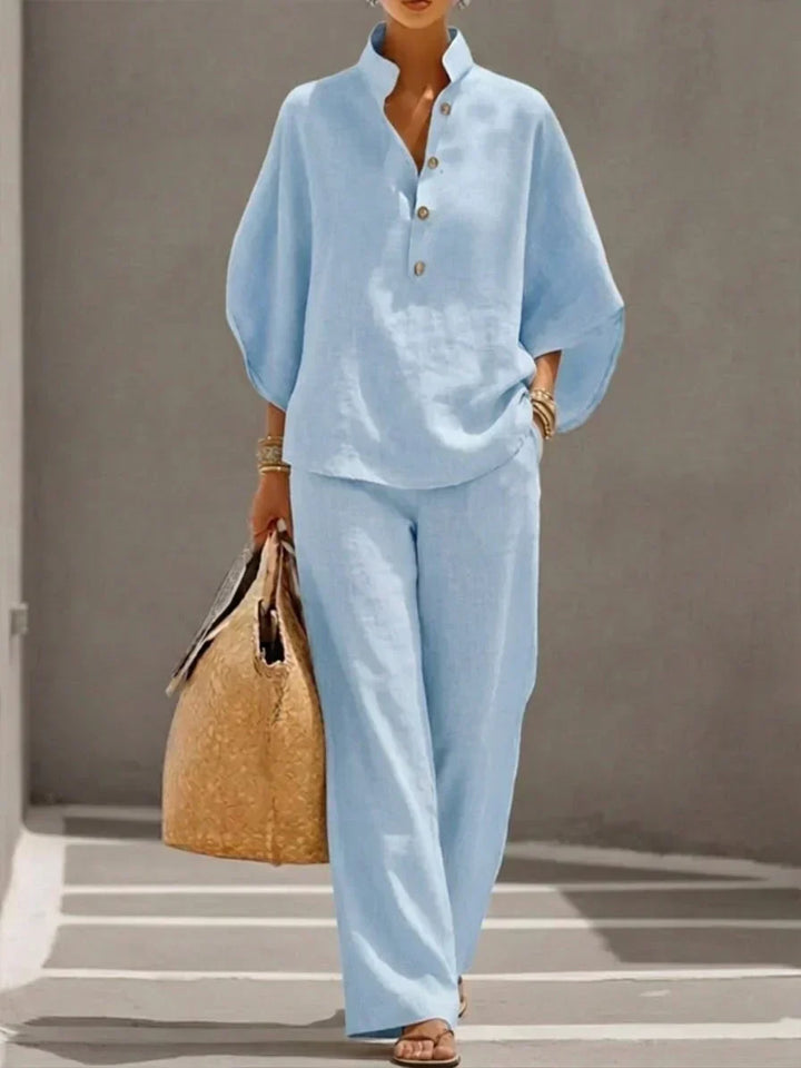 Camilla - Ensemble in Lino con Maniche Pipistrello