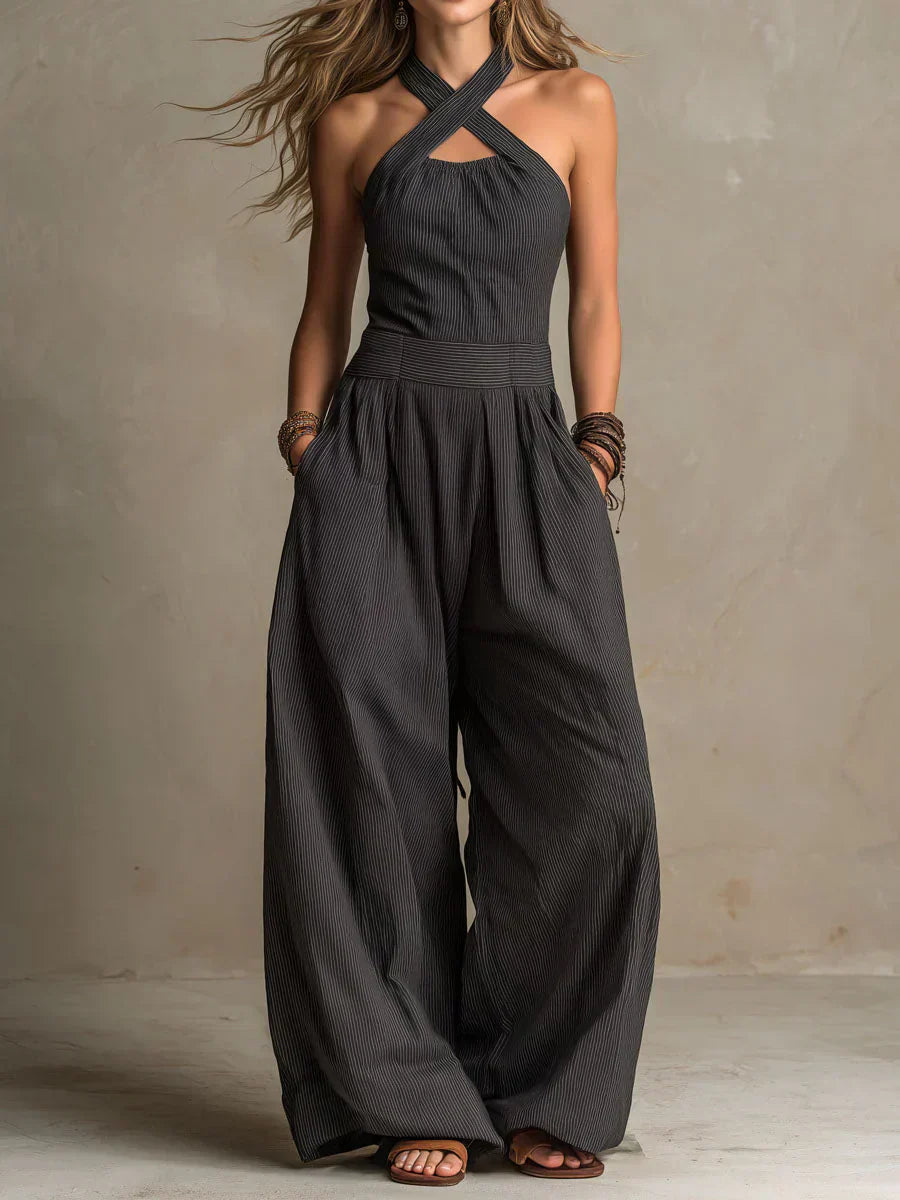 Bianca - Salopette con Scollo Incrociato