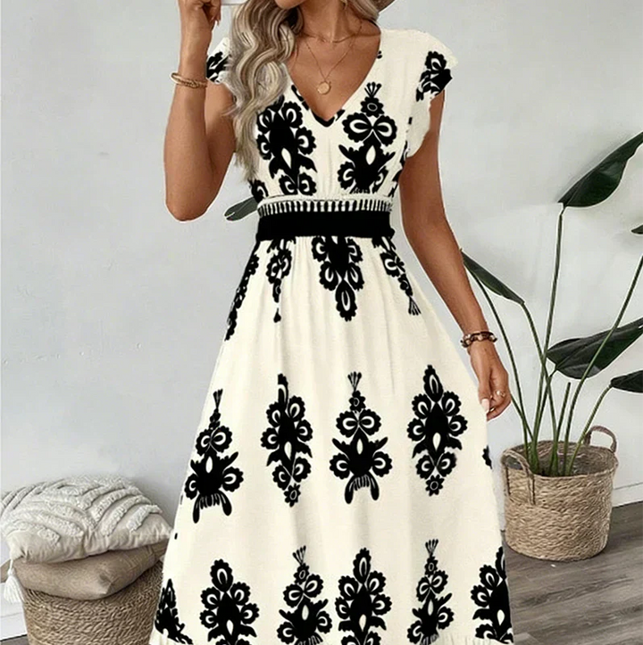 Candela™ | Maxi Abito Baroque con Scollo a V