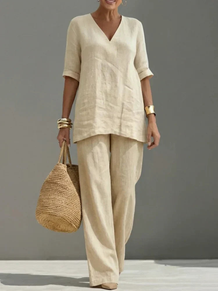 Celina - Ensemble con Top a Maniche Lunghe